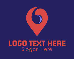 Mobile Application - Spiral Location Pin logo design