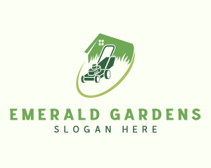 Gardening Lawn Mower logo design