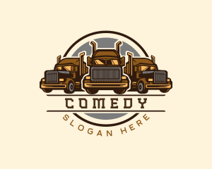 Courier Truck Logistics Logo