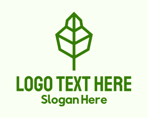 Minimalist - Natural Tree Leaf logo design