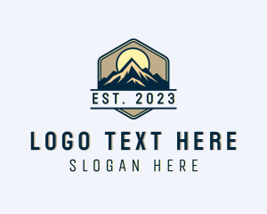 Sunset - Outdoor Alpine Mountain logo design