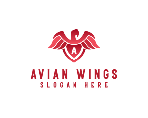 Eagle Wings Shield logo design