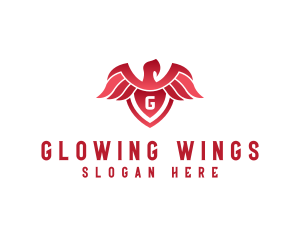 Eagle Wings Shield logo design