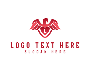 Eagle - Eagle Wings Shield logo design