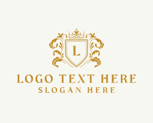Exclusive - Luxury Crown Shield Boutique logo design