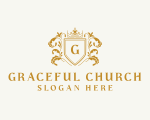 Luxury Crown Shield Boutique Logo