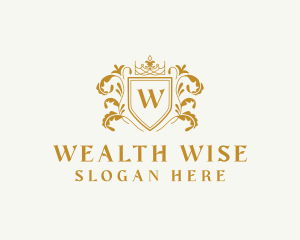 Luxury Crown Shield Boutique Logo