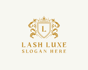 Luxury Crown Shield Boutique logo design