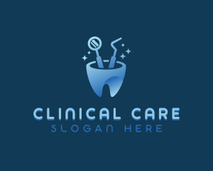 Dental Tools Clinic logo design