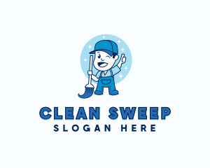 Janitor - Janitor Cleaning Sanitation logo design