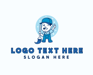 Clean - Janitor Cleaning Sanitation logo design