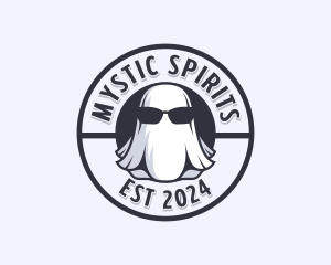 Sunglasses Ghost Halloween logo design