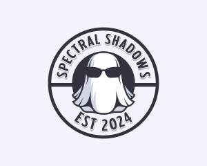 Sunglasses Ghost Halloween logo design