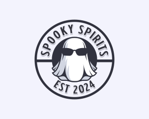 Halloween - Sunglasses Ghost Halloween logo design