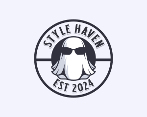 Spirit - Sunglasses Ghost Halloween logo design