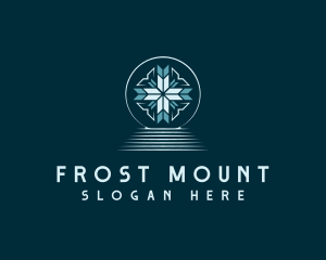 Winter Snowflake Podium logo design