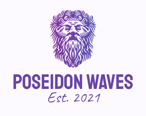 Poseidon - Roman Mythology God logo design