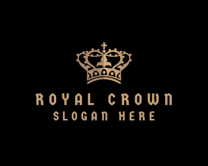 Queen Monarch Crown logo design