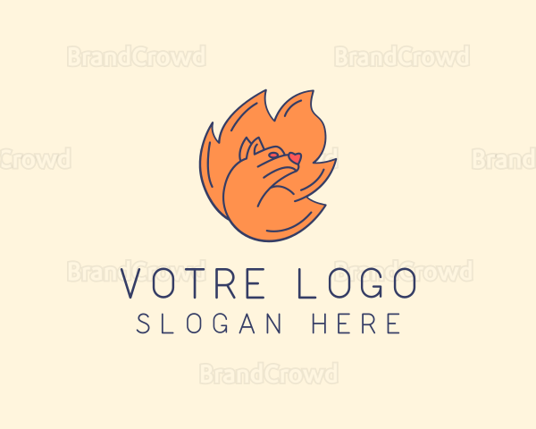 Wildlife Bear Flame Logo