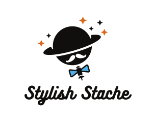 Moustache - Gentleman Moustache Planet logo design