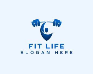 Barbell Fitness Gym logo design