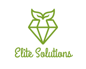 Green Leaf - Organic Herbal Diamond logo design