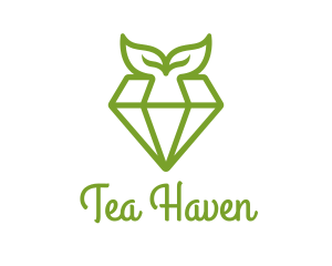 Organic Herbal Diamond logo design