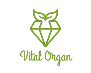 Organic Herbal Diamond logo design