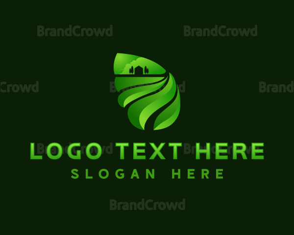 Field Landscaping Lawn Logo