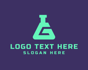 Pipe - Teal Science Laboratory Letter G logo design