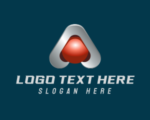 Coding - 3D Arrow Letter A logo design