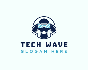 Vr Movie Tech logo design