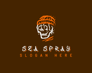 Skull Graffiti Clothing logo design