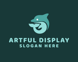 Marine Dolphin Animal  logo design