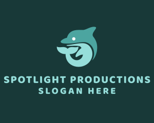 Show - Marine Dolphin Animal logo design