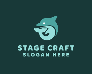 Theatre - Marine Dolphin Animal logo design