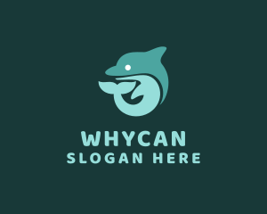 Exhibition - Marine Dolphin Animal logo design