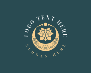 Fortune Teller - Crescent Lily Moon logo design