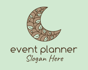 Vegan - Nature Tree Moon logo design