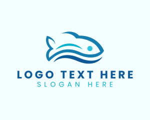 Aquarium - Fish Aquatic Wave logo design