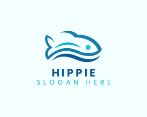 Fish Aquatic Wave Logo