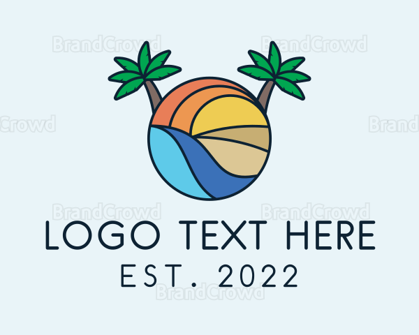 Palm Tree Summer Resort Logo