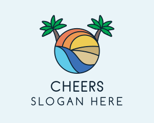 Palm Tree Summer Resort  Logo