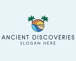 Palm Tree Summer Resort  logo design