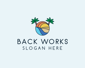 Palm Tree Summer Resort  logo design