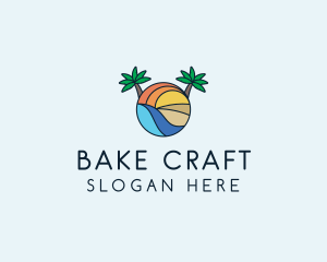 Palm Tree Summer Resort  logo design