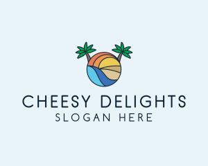 Palm Tree Summer Resort  logo design