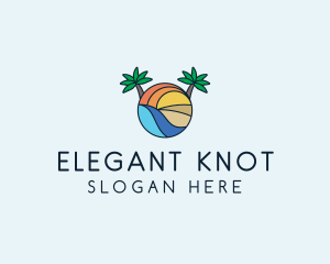 Palm Tree Summer Resort  logo design