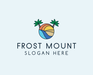 Palm Tree Summer Resort  logo design