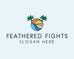 Palm Tree Summer Resort  logo design